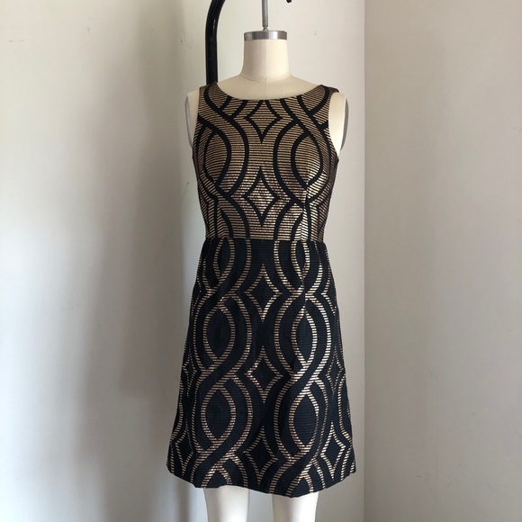 Antonio Melani Emilee Metallic Jacquard Dress - Picture 2 of 5